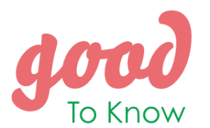 The image features the words "good" in pink, cursive font and "To Know" in green, sans-serif font beneath it, set against a plain background. GREENHOUSE Goodness